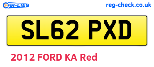 SL62PXD are the vehicle registration plates.