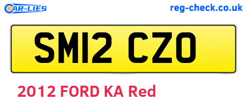 SM12CZO are the vehicle registration plates.