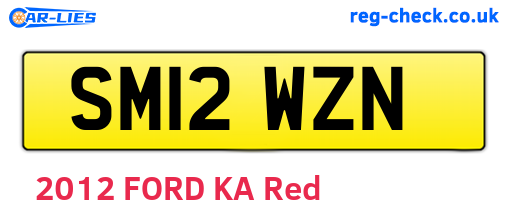 SM12WZN are the vehicle registration plates.