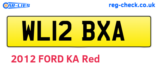 WL12BXA are the vehicle registration plates.