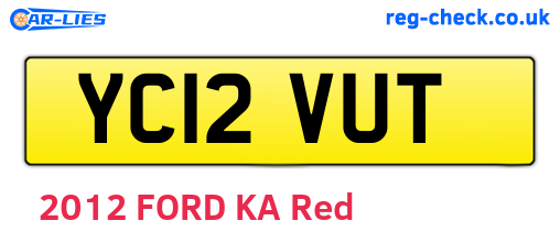 YC12VUT are the vehicle registration plates.