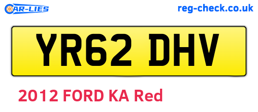 YR62DHV are the vehicle registration plates.