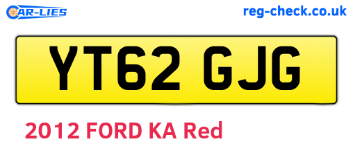 YT62GJG are the vehicle registration plates.