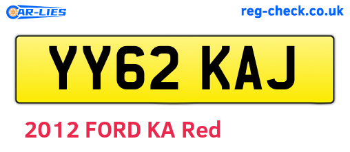 YY62KAJ are the vehicle registration plates.