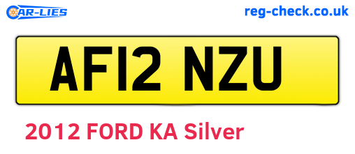 AF12NZU are the vehicle registration plates.