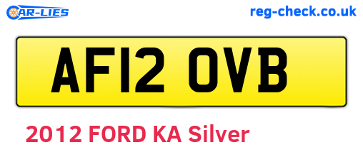AF12OVB are the vehicle registration plates.