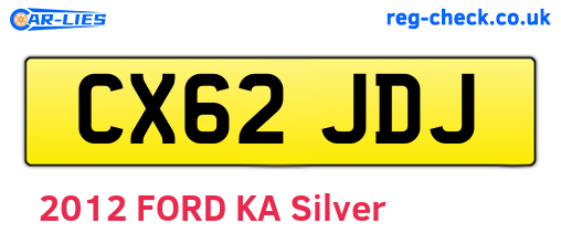 CX62JDJ are the vehicle registration plates.
