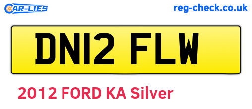 DN12FLW are the vehicle registration plates.