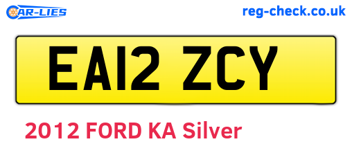 EA12ZCY are the vehicle registration plates.