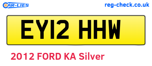 EY12HHW are the vehicle registration plates.