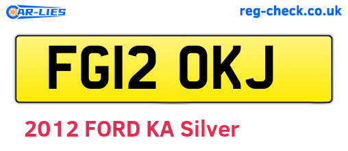 FG12OKJ are the vehicle registration plates.