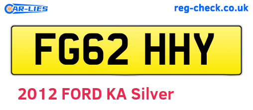 FG62HHY are the vehicle registration plates.