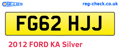 FG62HJJ are the vehicle registration plates.