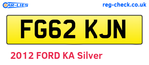 FG62KJN are the vehicle registration plates.