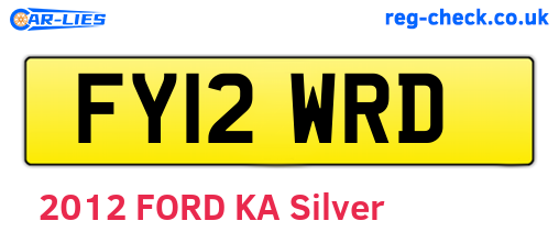 FY12WRD are the vehicle registration plates.