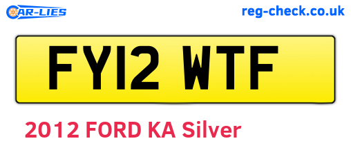 FY12WTF are the vehicle registration plates.