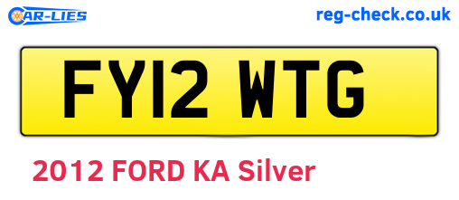 FY12WTG are the vehicle registration plates.