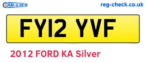 FY12YVF are the vehicle registration plates.