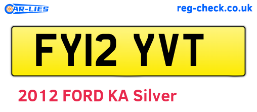 FY12YVT are the vehicle registration plates.