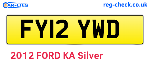 FY12YWD are the vehicle registration plates.