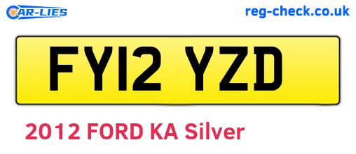 FY12YZD are the vehicle registration plates.