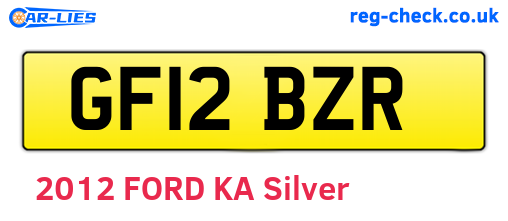 GF12BZR are the vehicle registration plates.