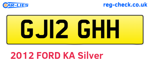GJ12GHH are the vehicle registration plates.