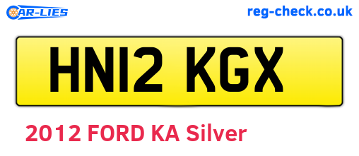HN12KGX are the vehicle registration plates.