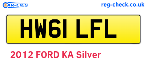 HW61LFL are the vehicle registration plates.