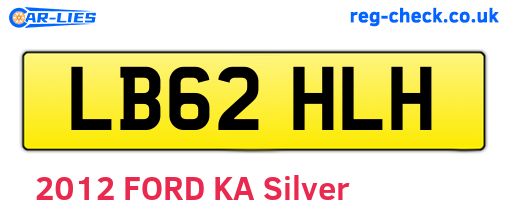 LB62HLH are the vehicle registration plates.