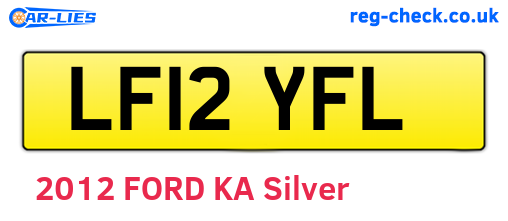 LF12YFL are the vehicle registration plates.
