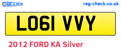 LO61VVY are the vehicle registration plates.