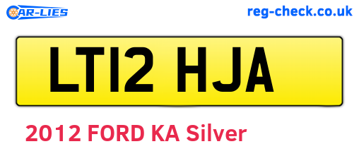 LT12HJA are the vehicle registration plates.