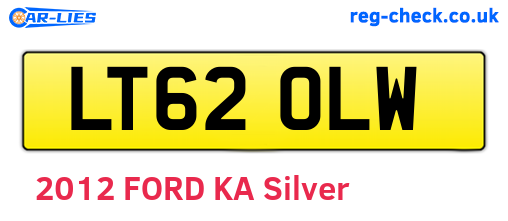 LT62OLW are the vehicle registration plates.