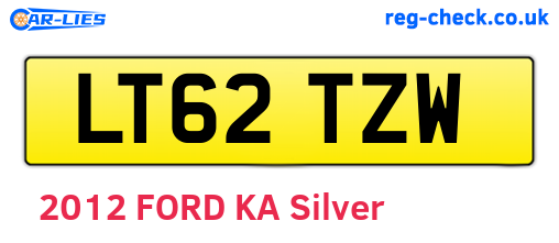 LT62TZW are the vehicle registration plates.