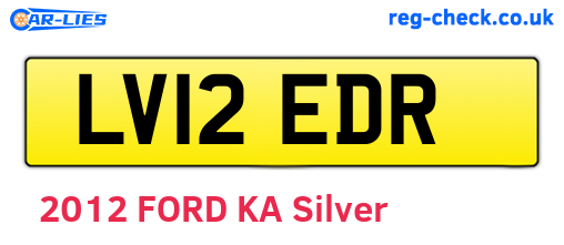 LV12EDR are the vehicle registration plates.