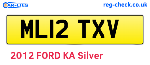 ML12TXV are the vehicle registration plates.