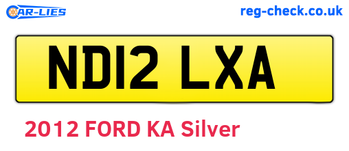 ND12LXA are the vehicle registration plates.