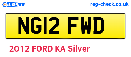 NG12FWD are the vehicle registration plates.