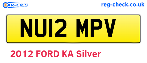 NU12MPV are the vehicle registration plates.