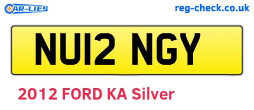 NU12NGY are the vehicle registration plates.