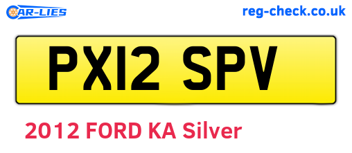 PX12SPV are the vehicle registration plates.