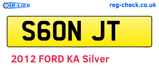 S60NJT are the vehicle registration plates.
