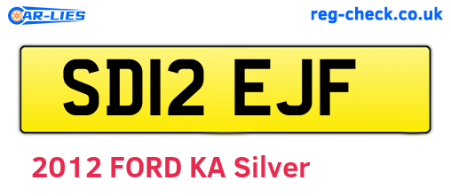 SD12EJF are the vehicle registration plates.