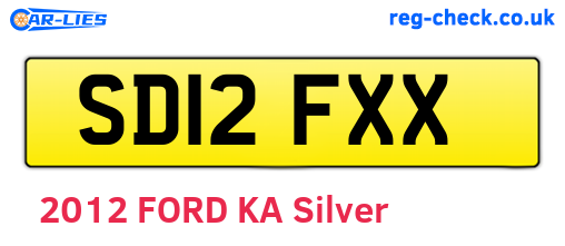 SD12FXX are the vehicle registration plates.