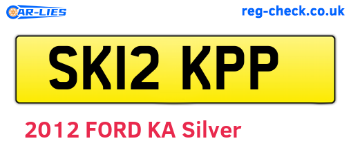 SK12KPP are the vehicle registration plates.