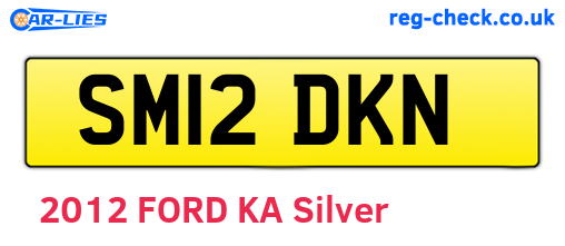 SM12DKN are the vehicle registration plates.