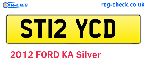 ST12YCD are the vehicle registration plates.