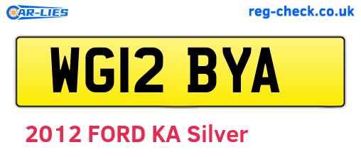 WG12BYA are the vehicle registration plates.
