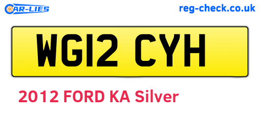WG12CYH are the vehicle registration plates.